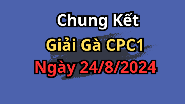 Trận 71 Chung Kết Giải Đá Gà CPC1 Ngày 24/8/2024 A.Cu Lửa Và A.Quẹo SG